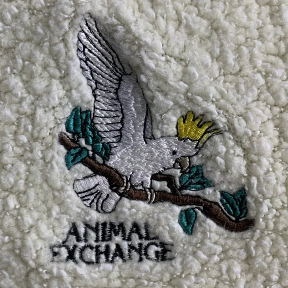Vintage 90s Art Unlimited Animal Exchange Oversized Teddy Zip Up Sweatsh…